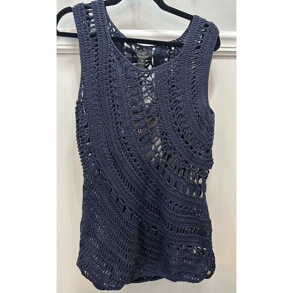 PURE handknit For Fresh Produce OpenKnit Sweater Small/Medium Sleeveless NEW - Picture 1 of 8